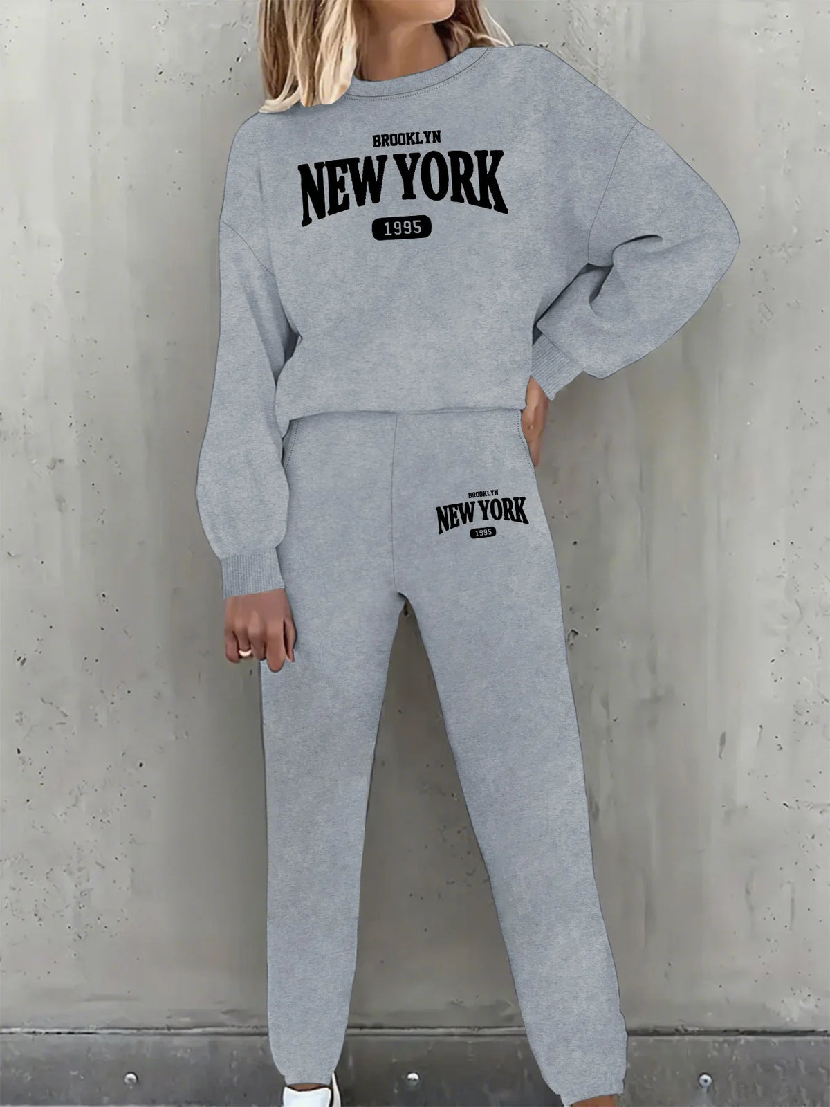 New York Print Two piece Set Women's Casual Fashion