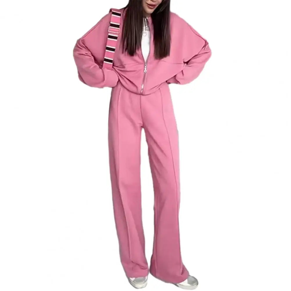 Women's 2 Piece Outfit Casual Zip Up Tracksuit