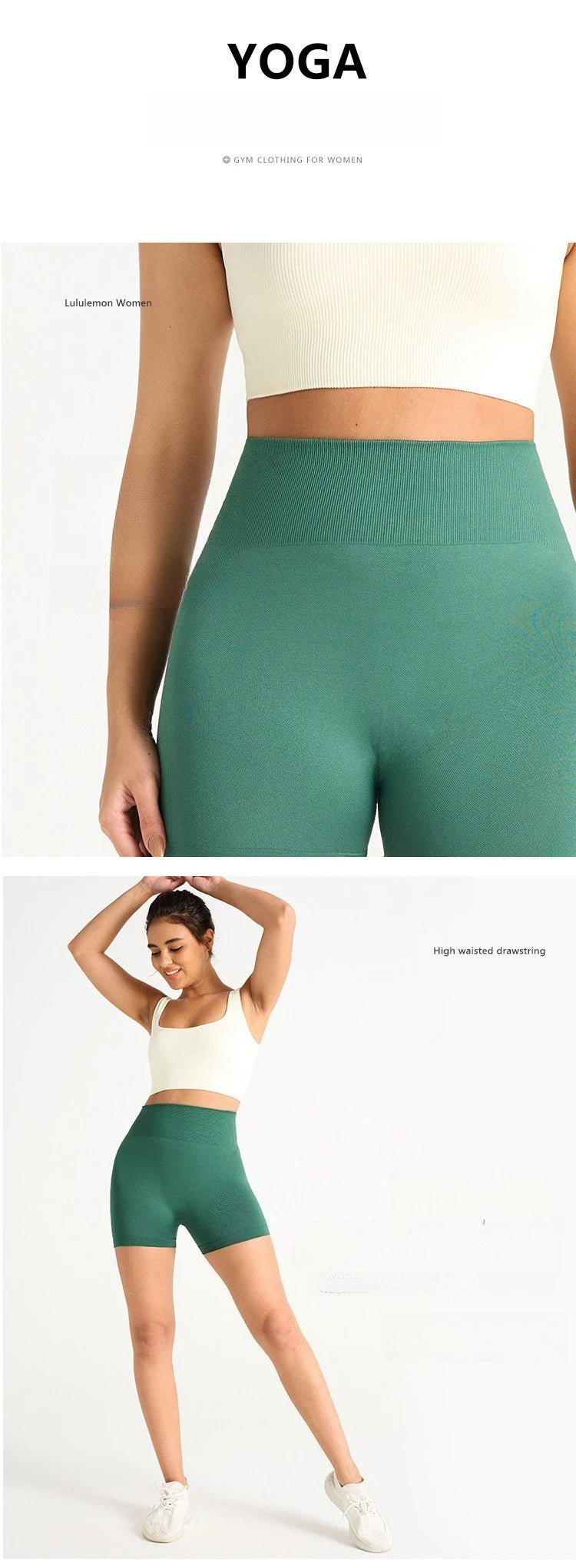 Tight Yoga Shorts with A High Waist Sexy and Perky Buttocks Worn Externally Running Shorts Sports and Fitness Three Quarter Pants