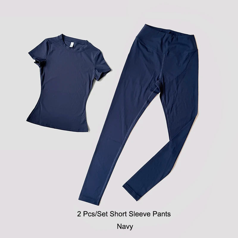 Quick-Drying Gym & Sport Breathable Shirt & Leggings