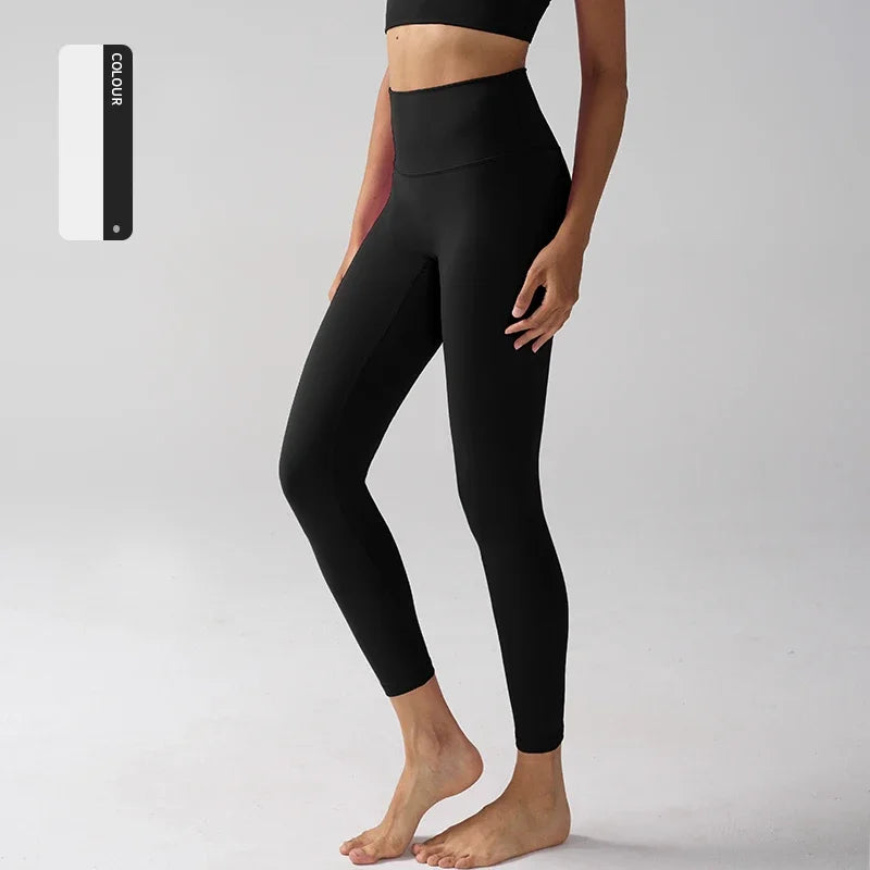 Women High Waist Naked Feeling Leggings