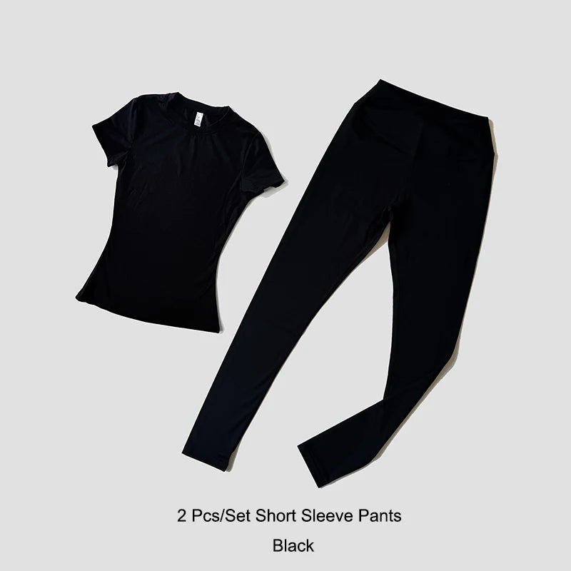Quick-Drying Gym & Sport Breathable Shirt & Leggings