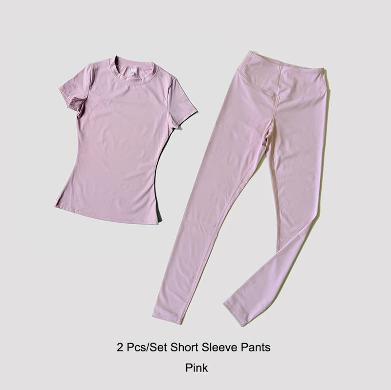 Quick-Drying Gym & Sport Breathable Shirt & Leggings