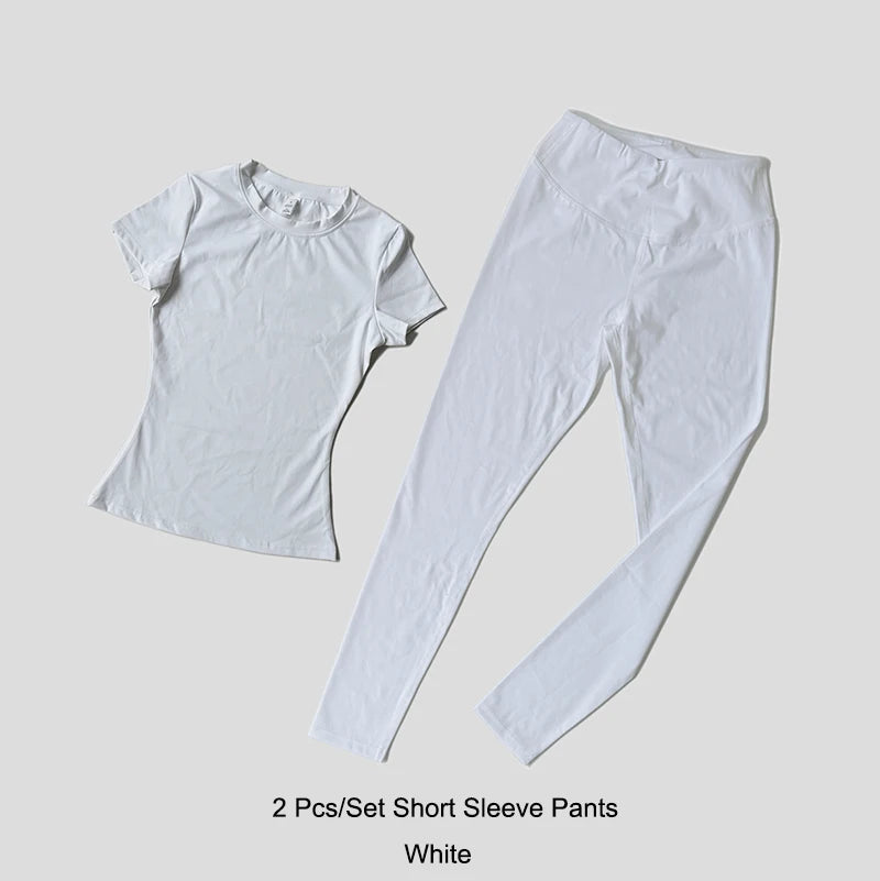 Quick-Drying Gym & Sport Breathable Shirt & Leggings