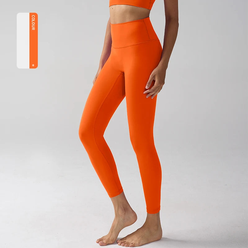 Women High Waist Naked Feeling Leggings