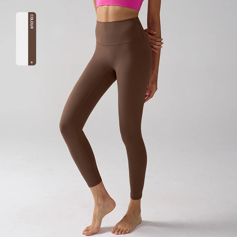 Women High Waist Naked Feeling Leggings