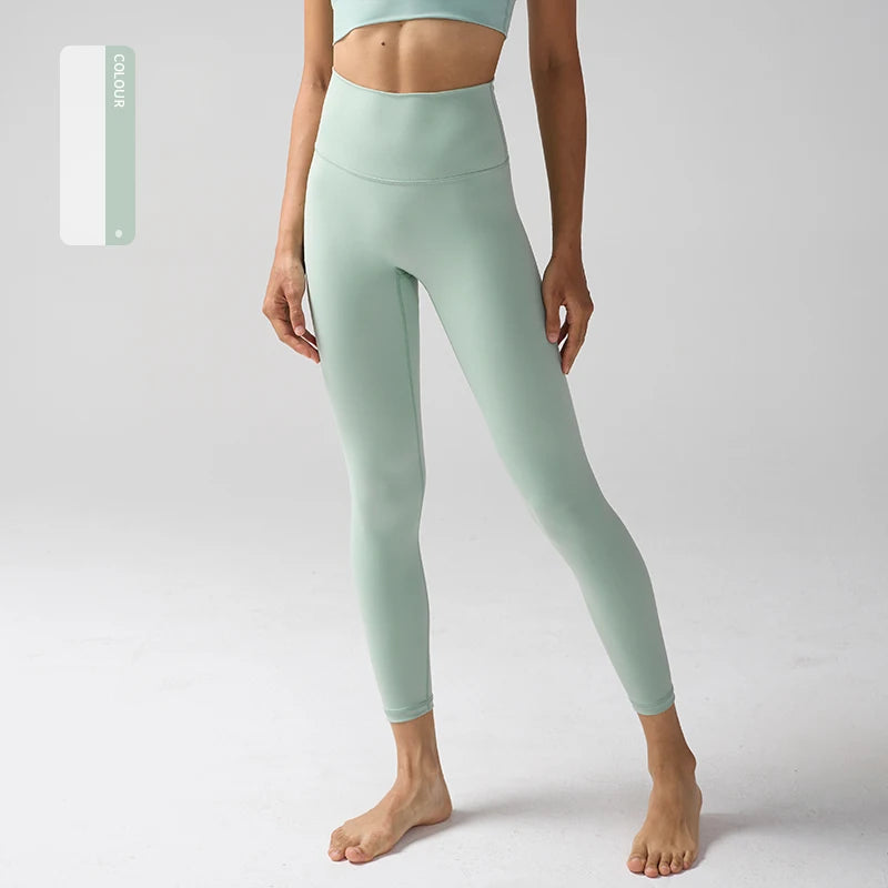 Women High Waist Naked Feeling Leggings