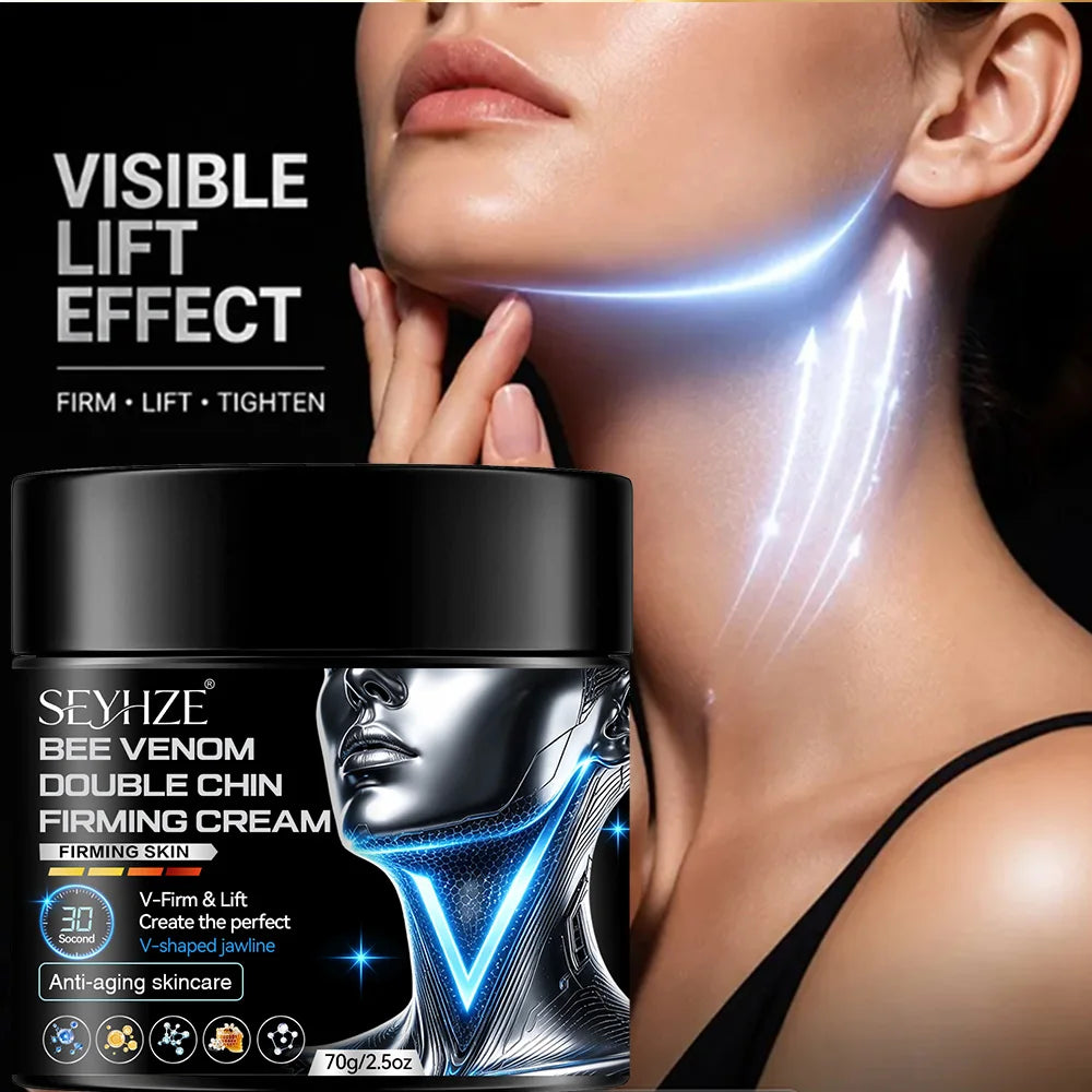 Day & Night Moisturizing Cream – Collagen & bee venom instantly tightens double chin & neck, smooths & firms, controls oils