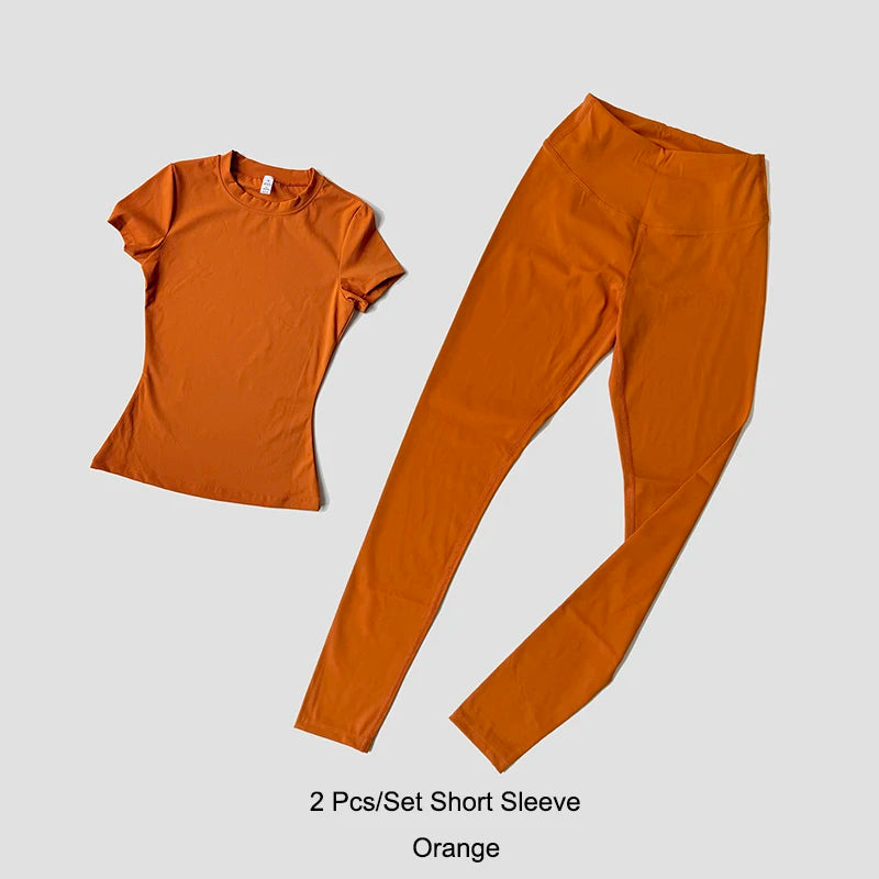 Quick-Drying Gym & Sport Breathable Shirt & Leggings