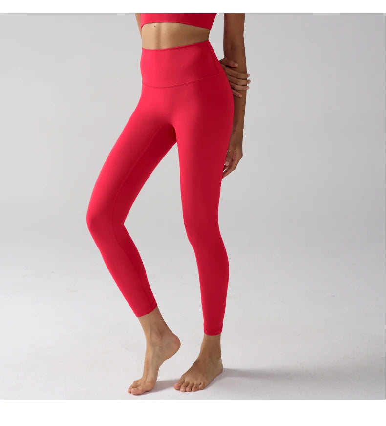 Women High Waist Naked Feeling Leggings