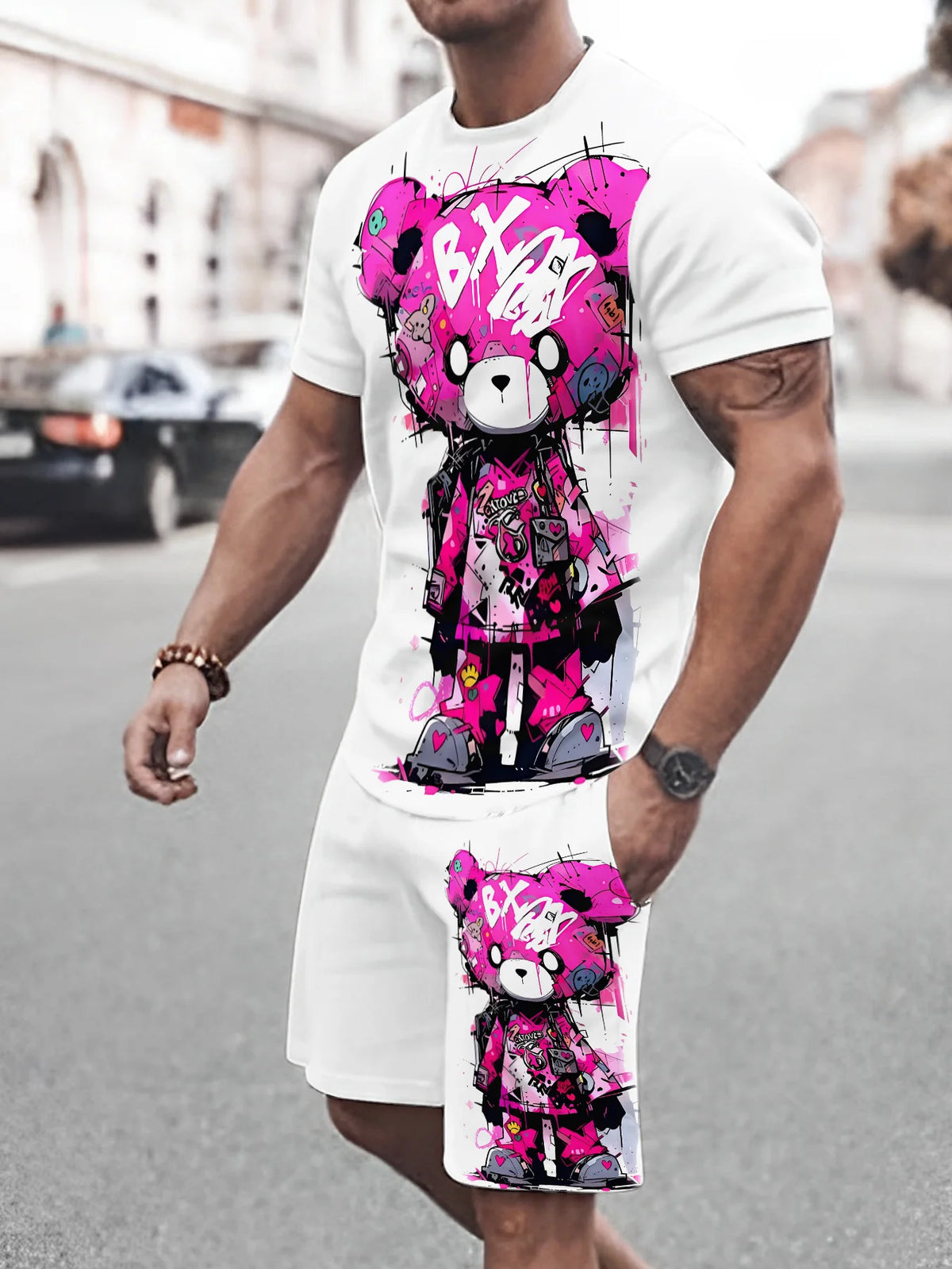 Men's Casual Loose Fit Two Piece Set