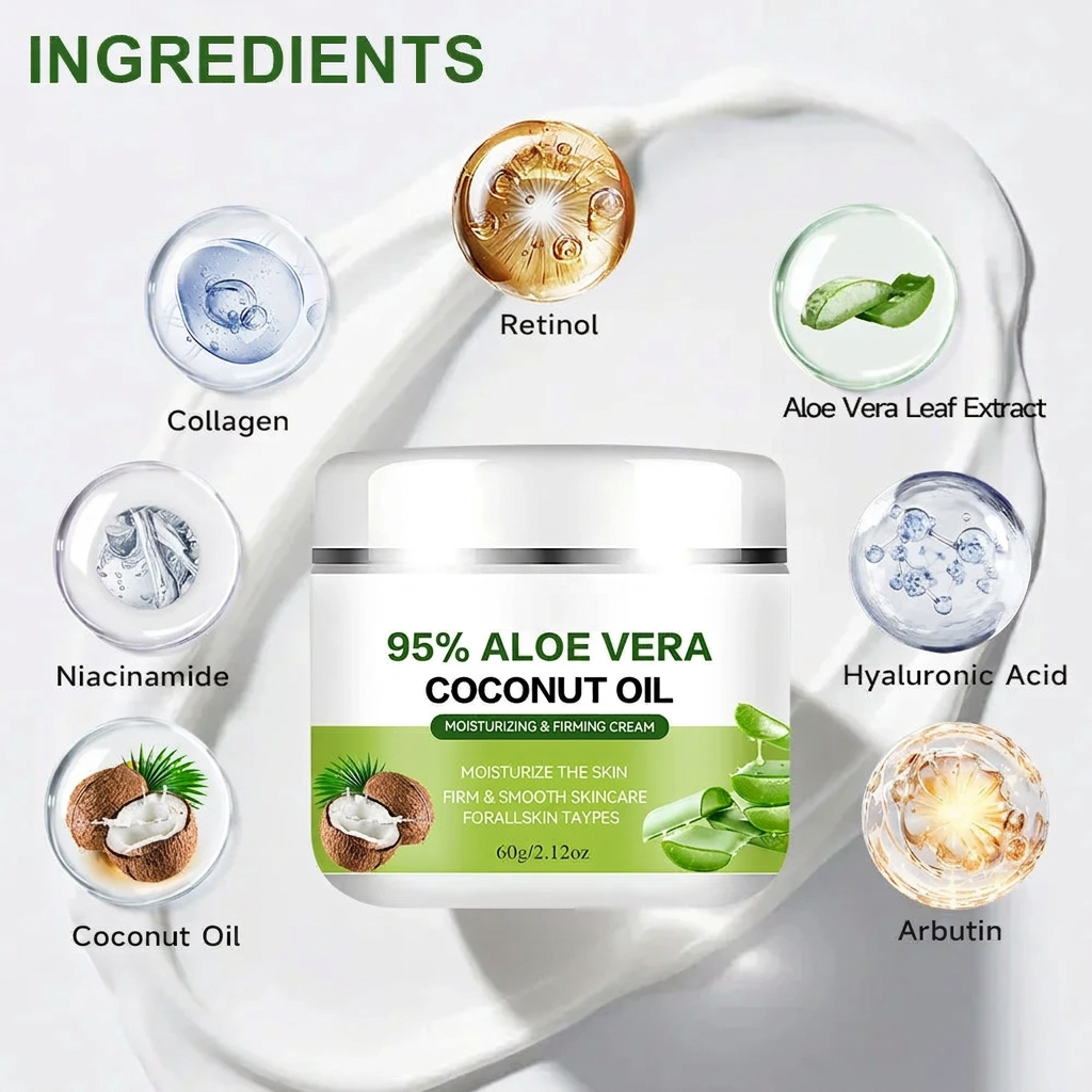 Aloe coconut cream ingredients graphic