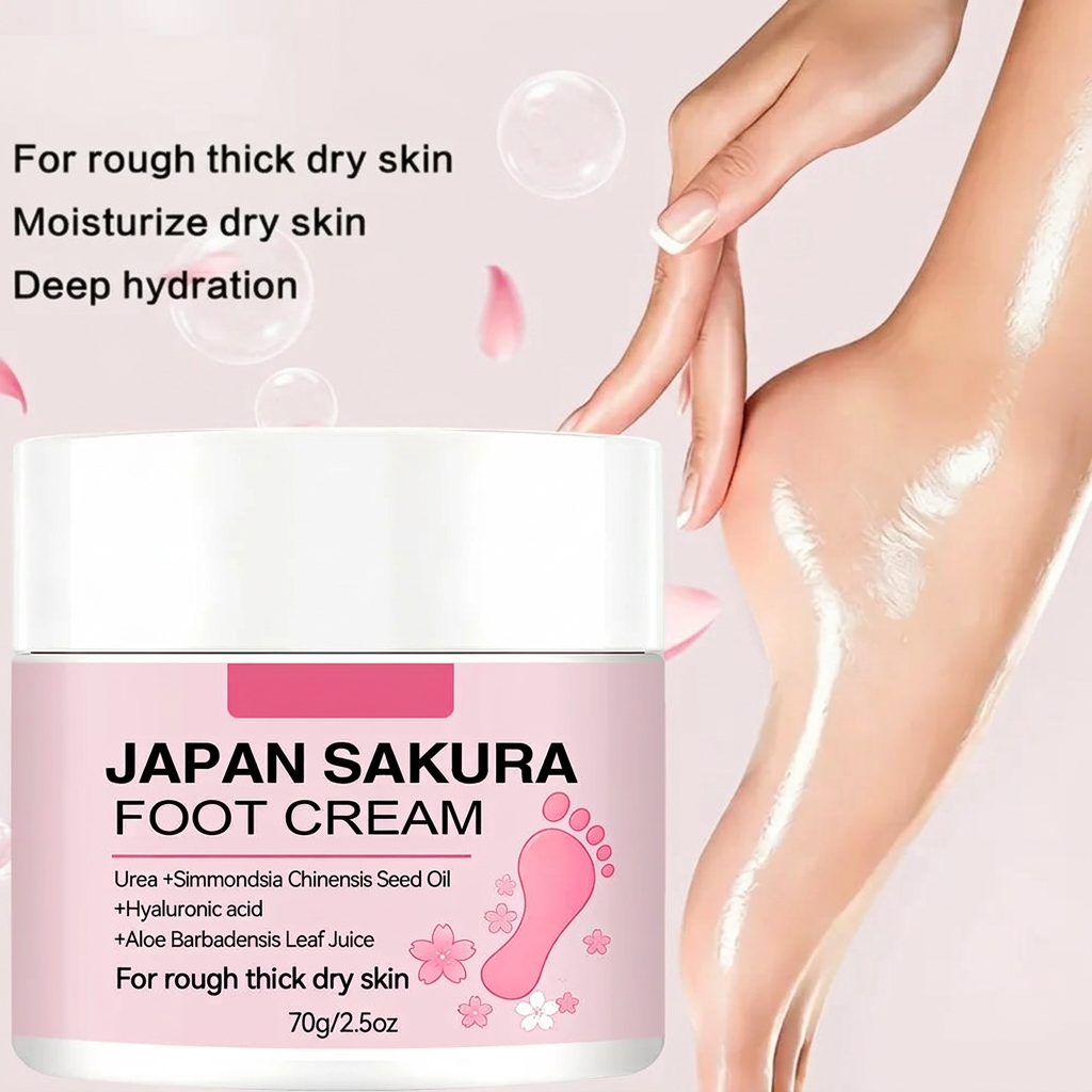 Cleaned foot cream benefits graphic