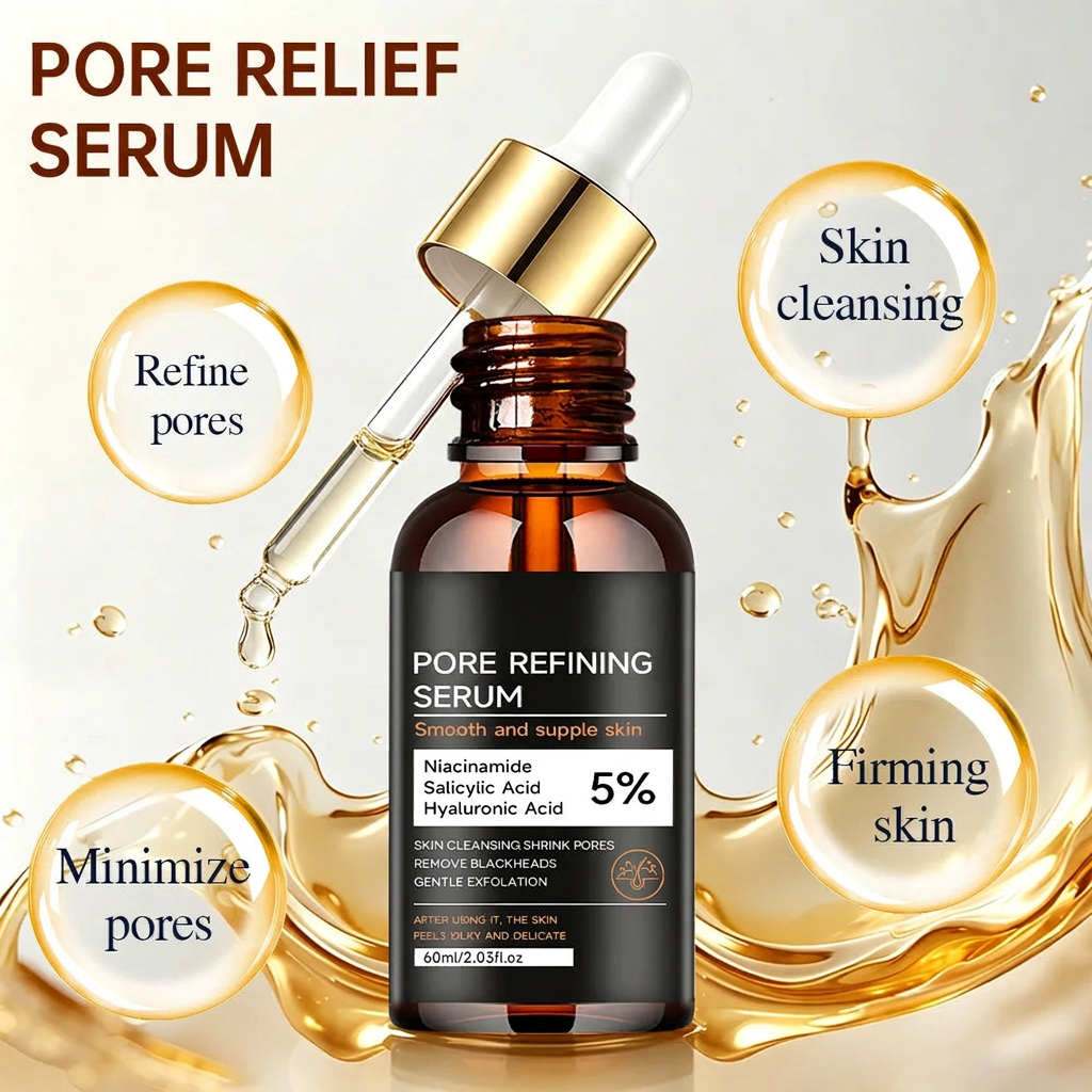 Cleaned pore-relief benefits graphic