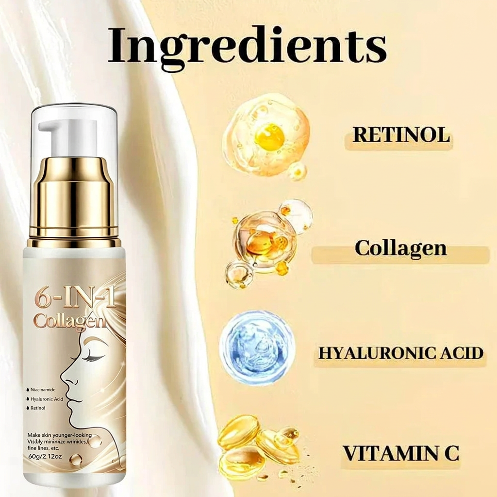 Collagen cream ingredients graphic