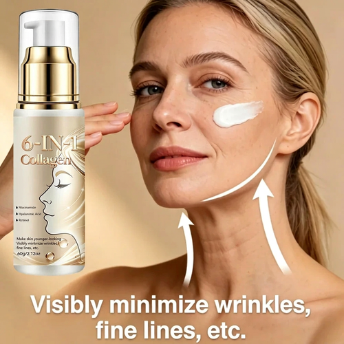 Collagen cream skincare graphic