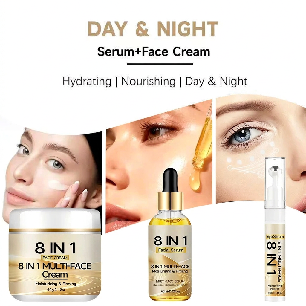 Day and night skincare graphic