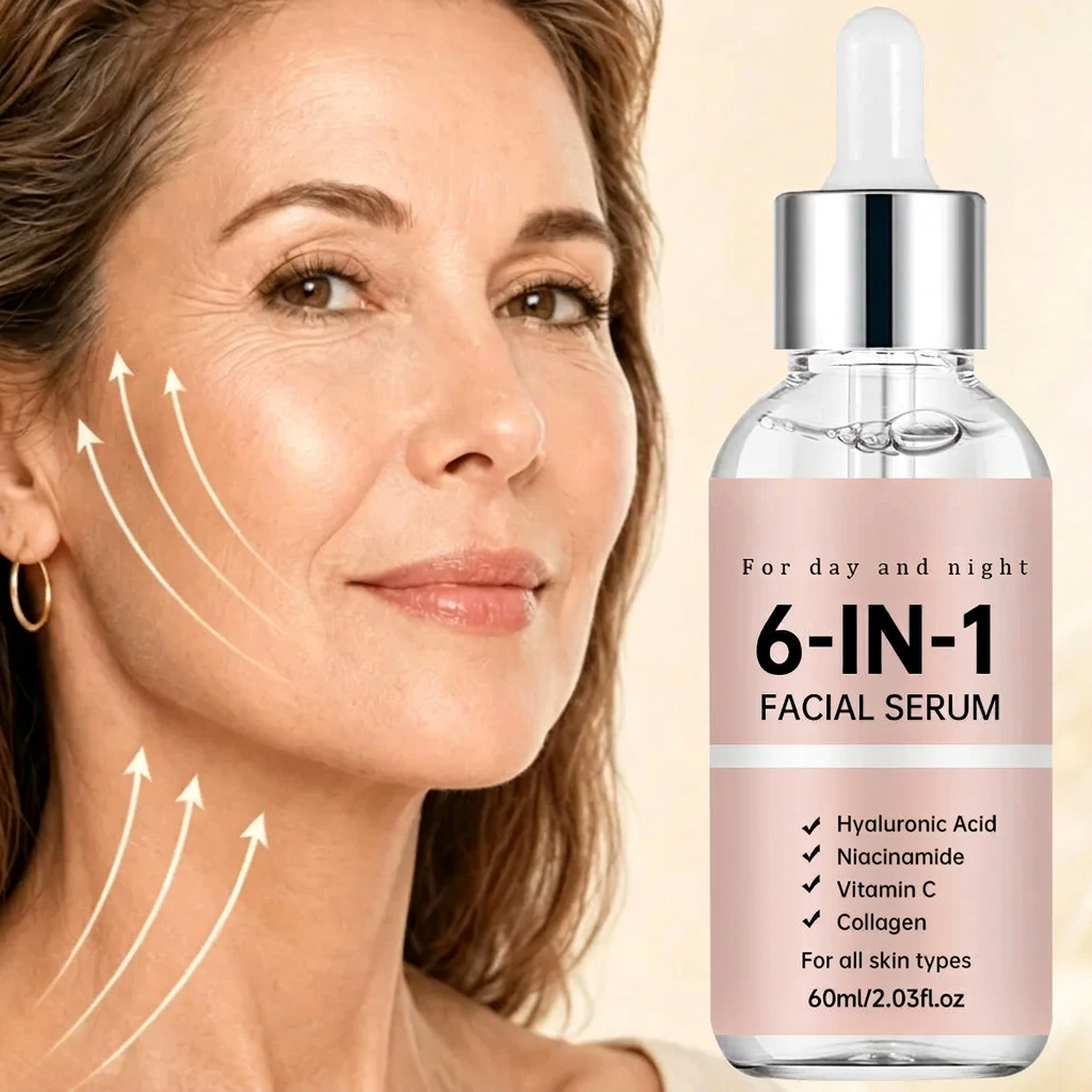 Facial serum skincare graphic